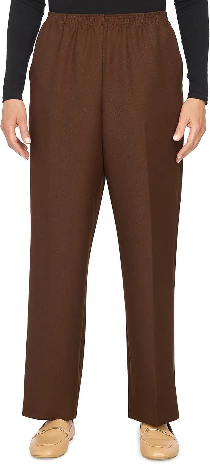 Alfred Dunner All Around Elastic Waist Polyester Short Petite Pants - Pull-On Style