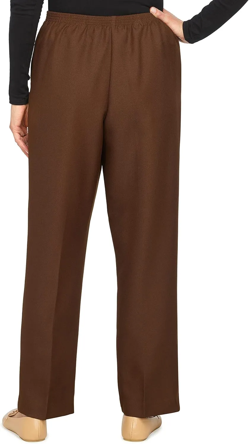 Alfred Dunner All Around Elastic Waist Polyester Short Petite Pants - Pull-On Style