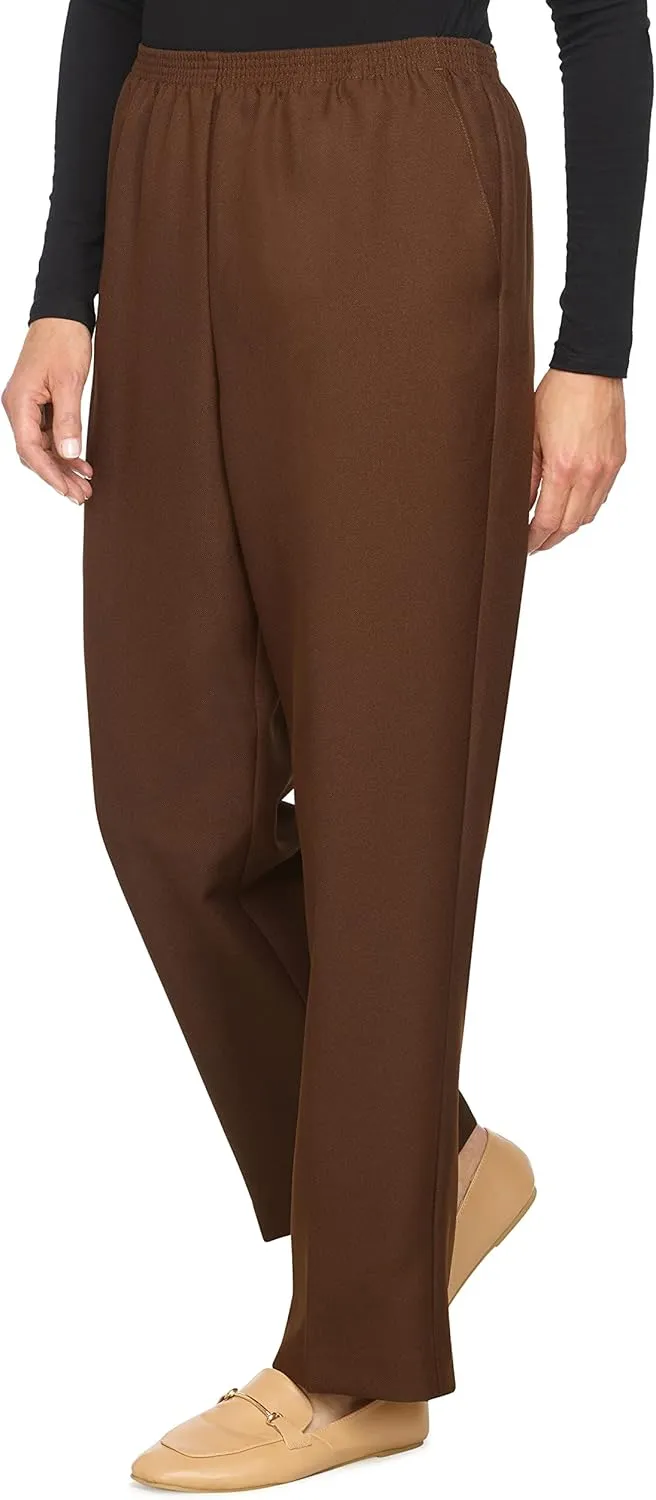 Alfred Dunner All Around Elastic Waist Polyester Short Petite Pants - Pull-On Style
