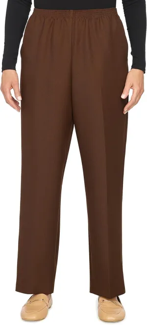 Alfred Dunner All Around Elastic Waist Polyester Short Petite Pants - Pull-On Style