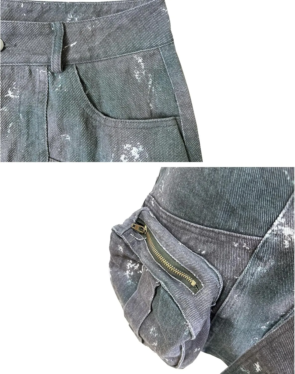 Angsuttc Cargo Skirt for Women Denim Y2k Trendy Summer Mini Skirt with Pockets