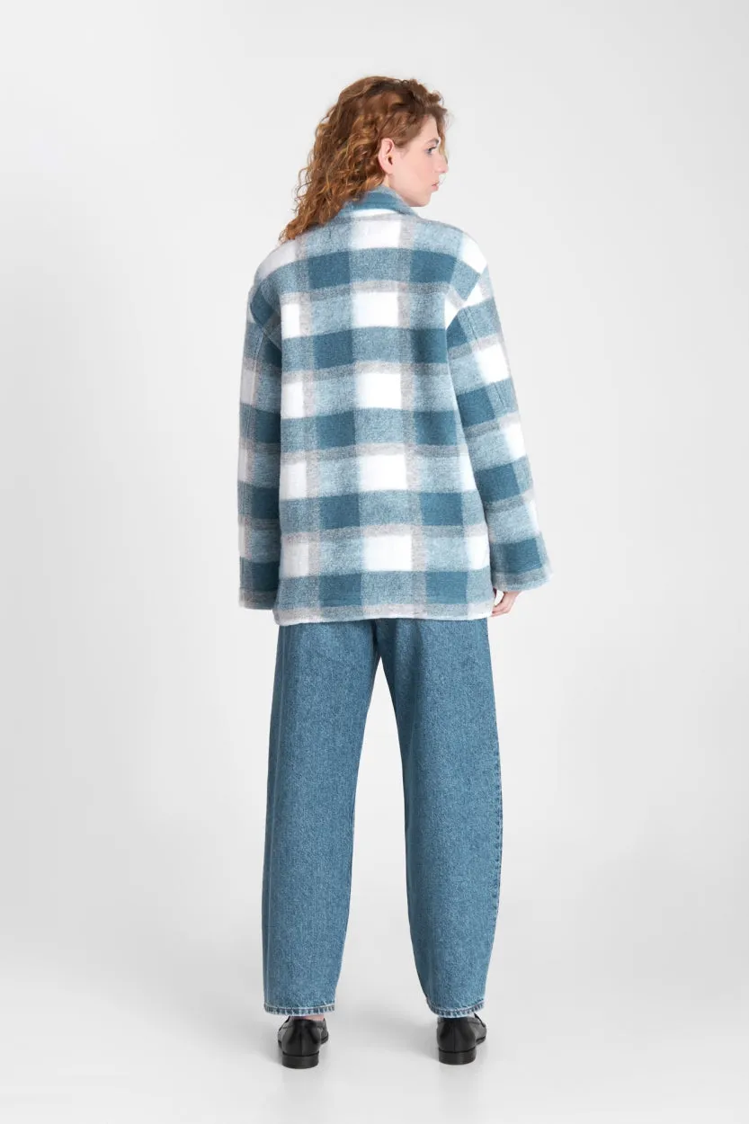 Ariko Jacket | Faded Blue Check