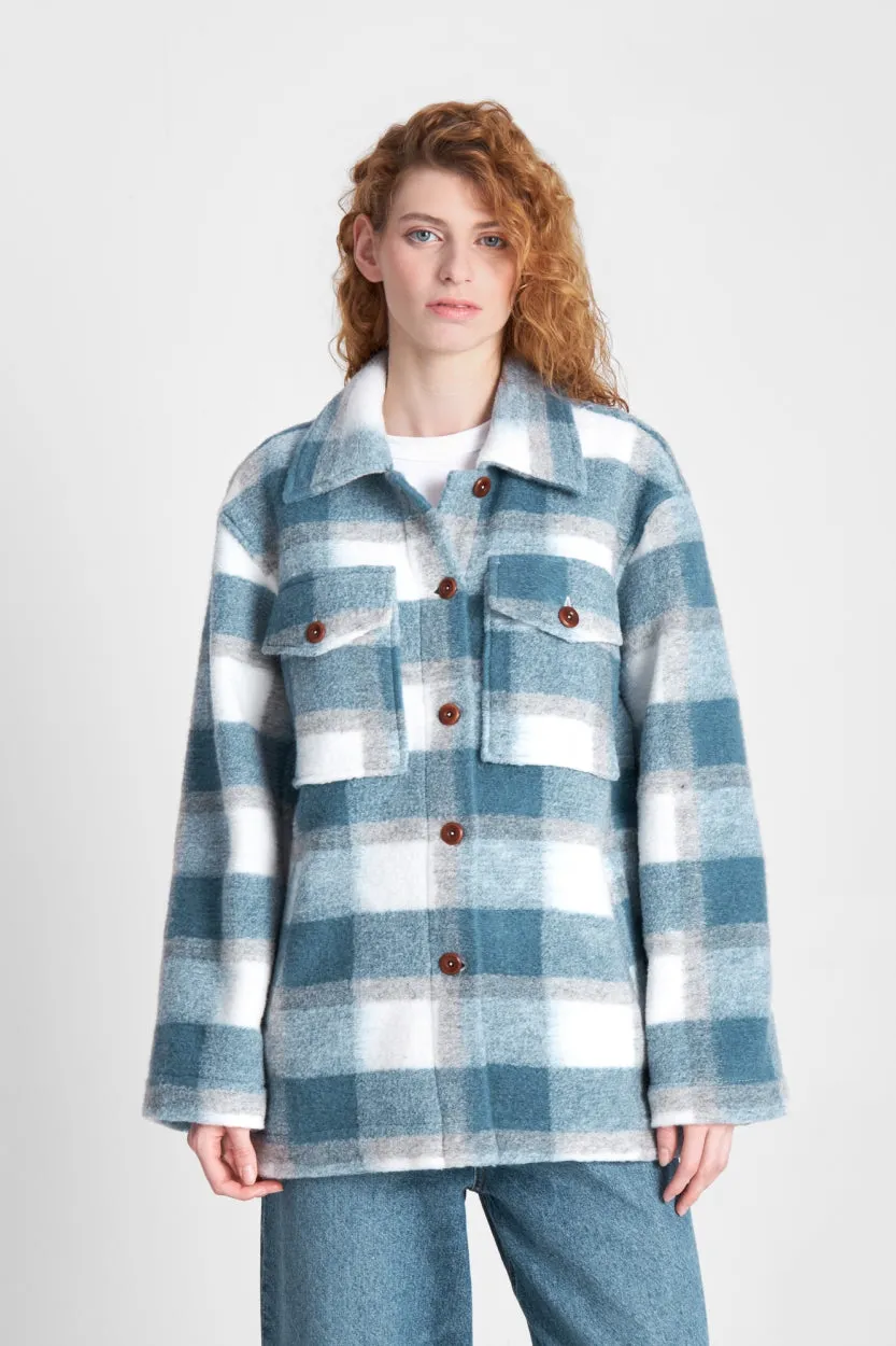 Ariko Jacket | Faded Blue Check