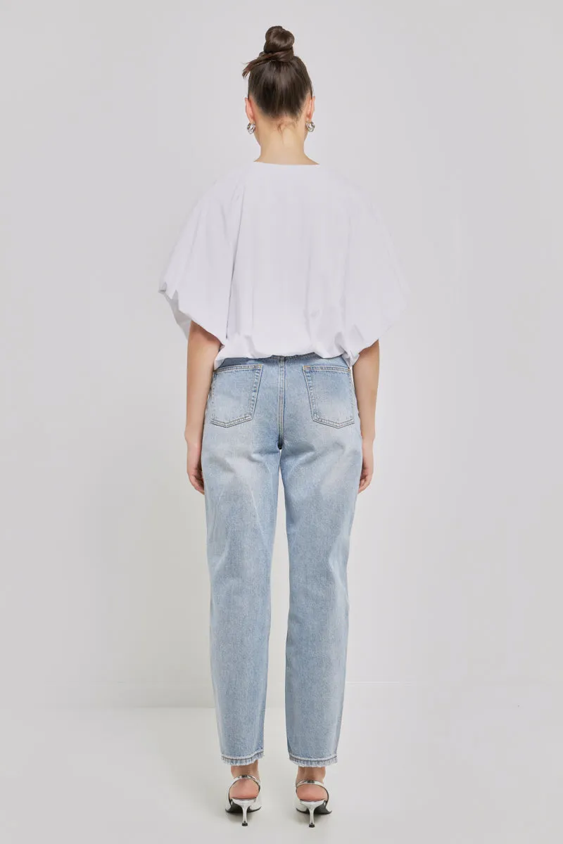Asymmetric Wrap Jeans