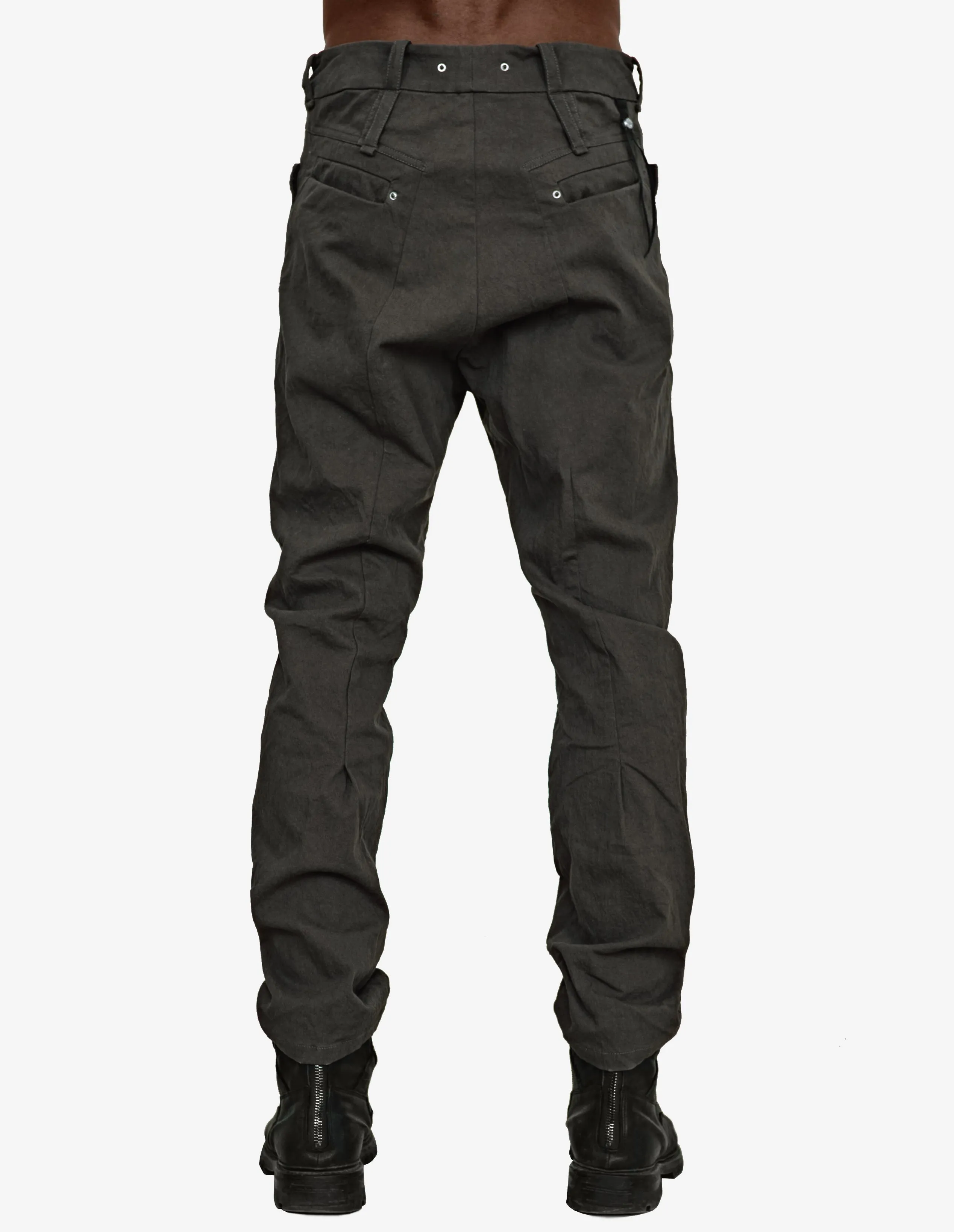 Asymmetric Zip Denim Pants