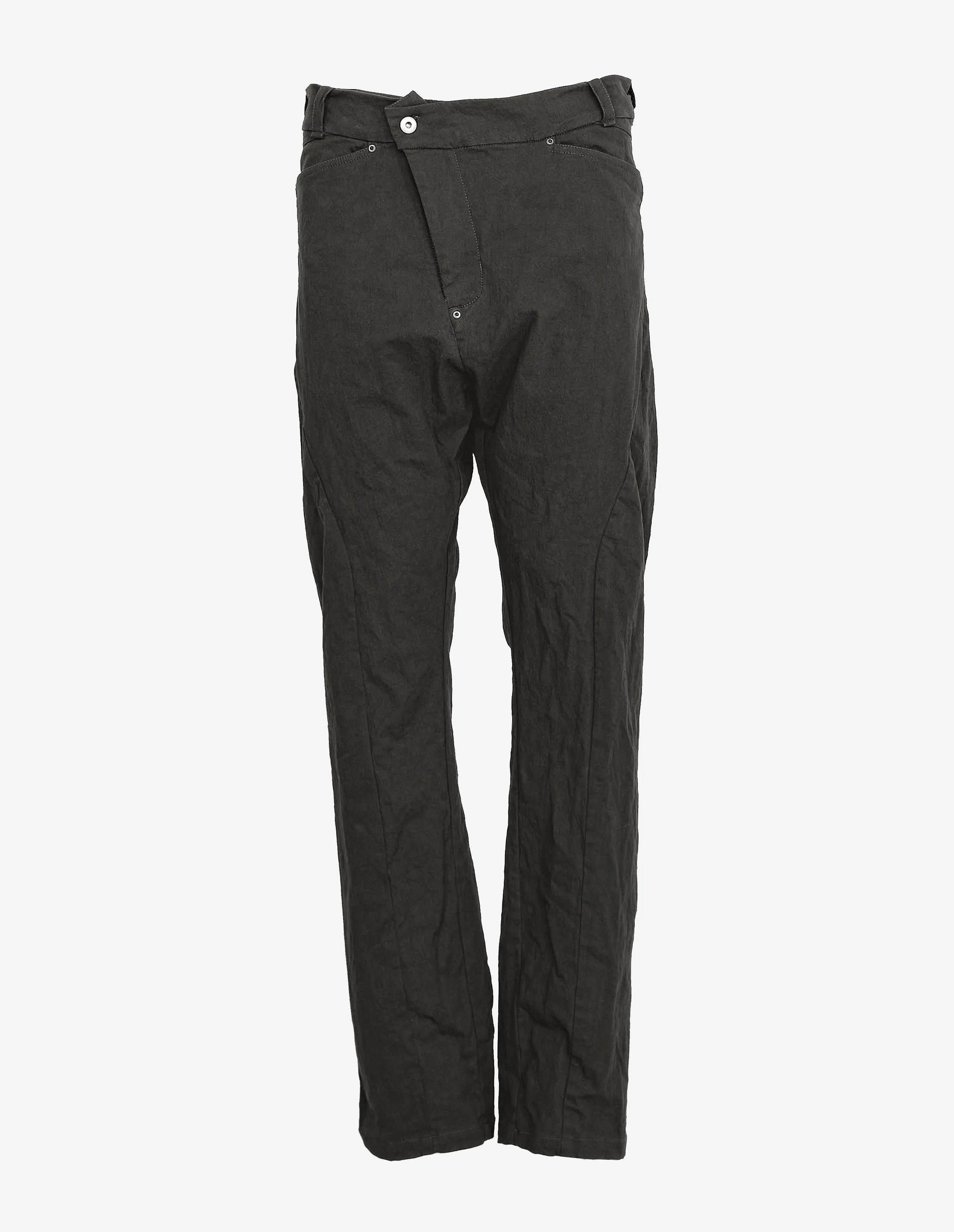 Asymmetric Zip Denim Pants