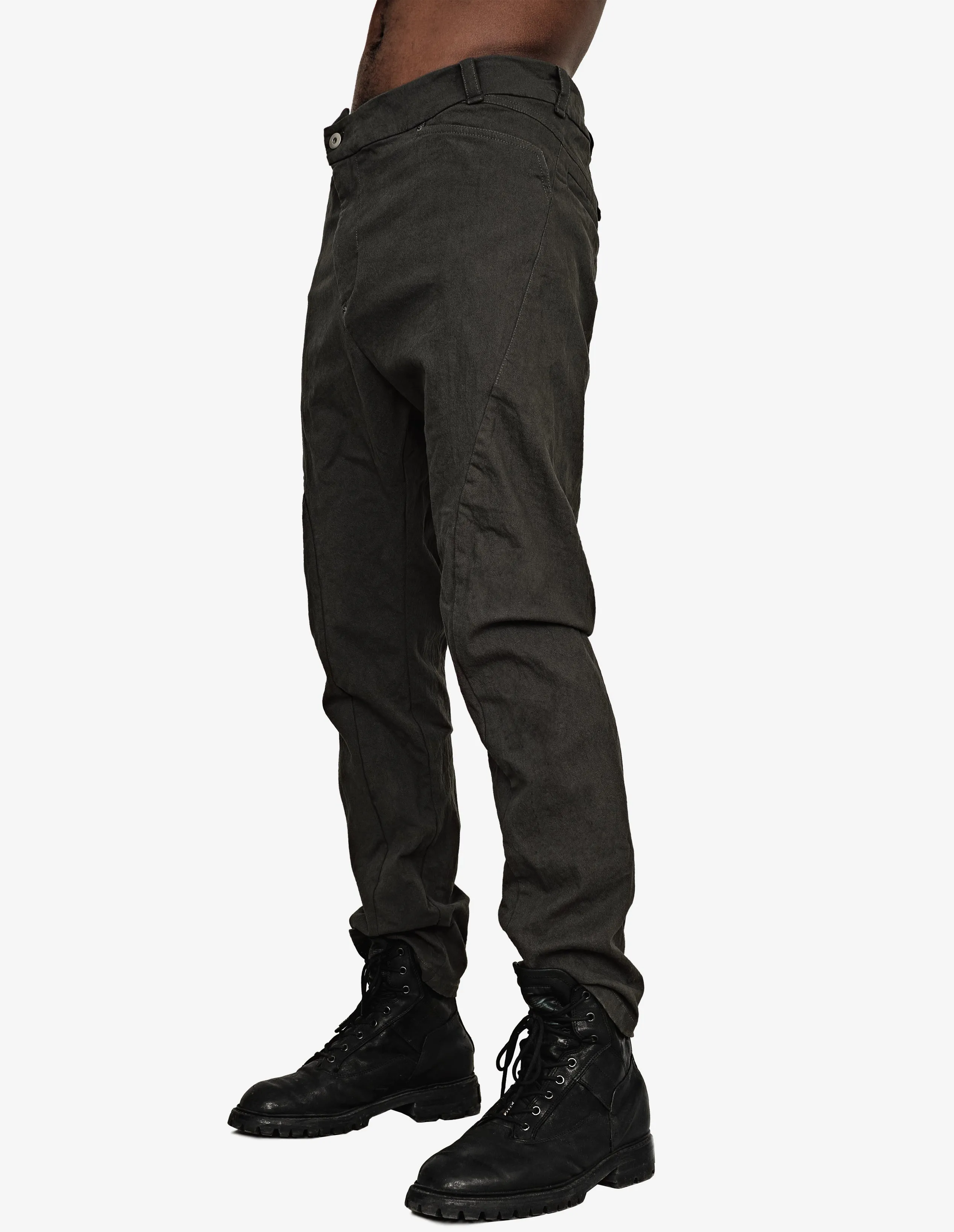 Asymmetric Zip Denim Pants