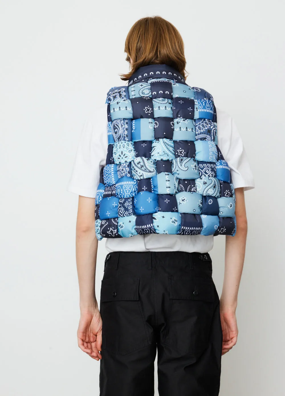 Bandana Print Nylon Diet Keel Weaving Vest