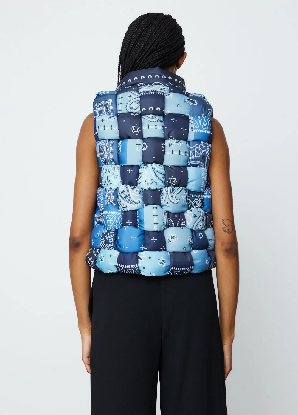 Bandana Print Nylon Diet Keel Weaving Vest
