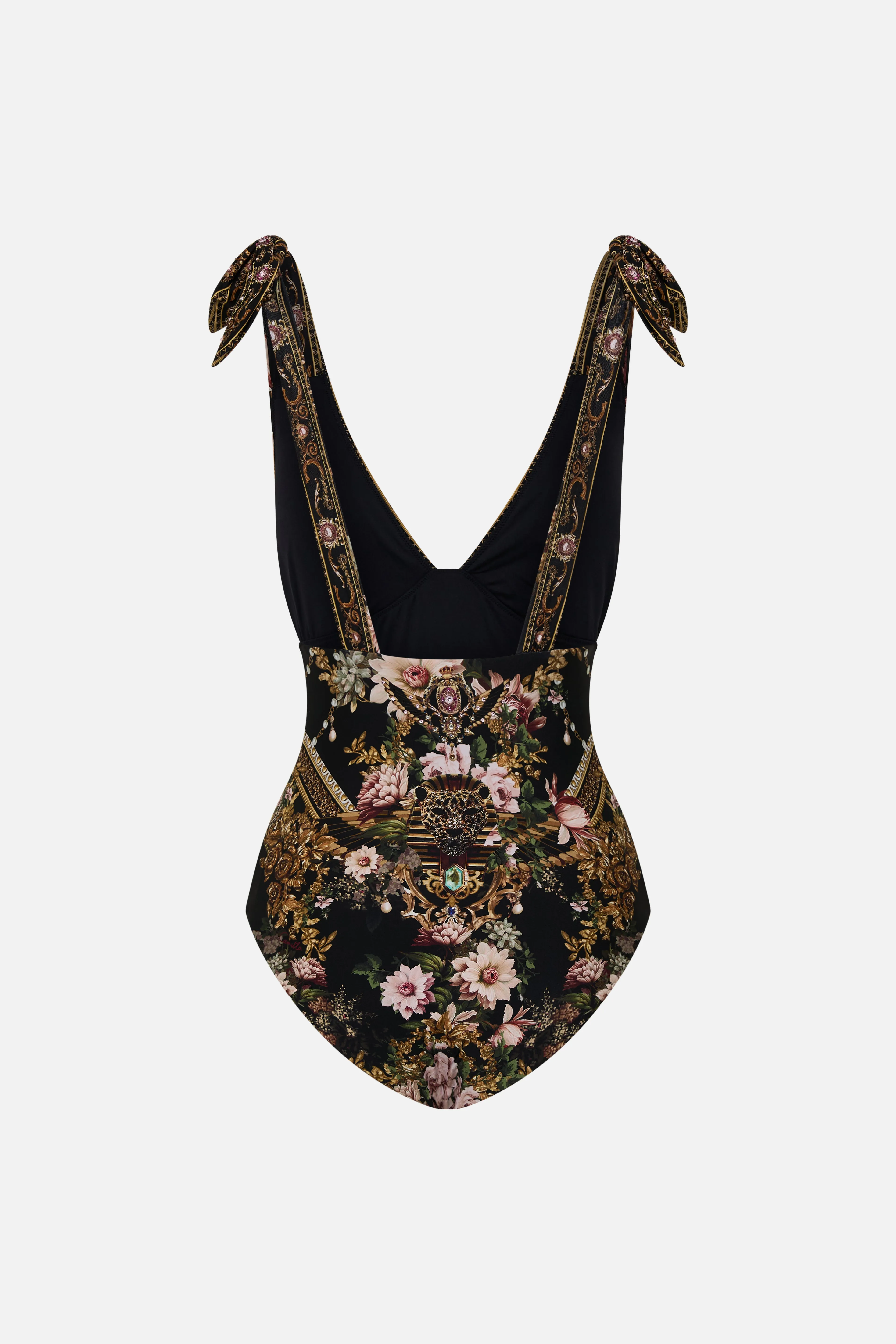 CAMILLA | DYNASTY DAZE RUCHED TRI - TIE SHOULDER ONE PIECE