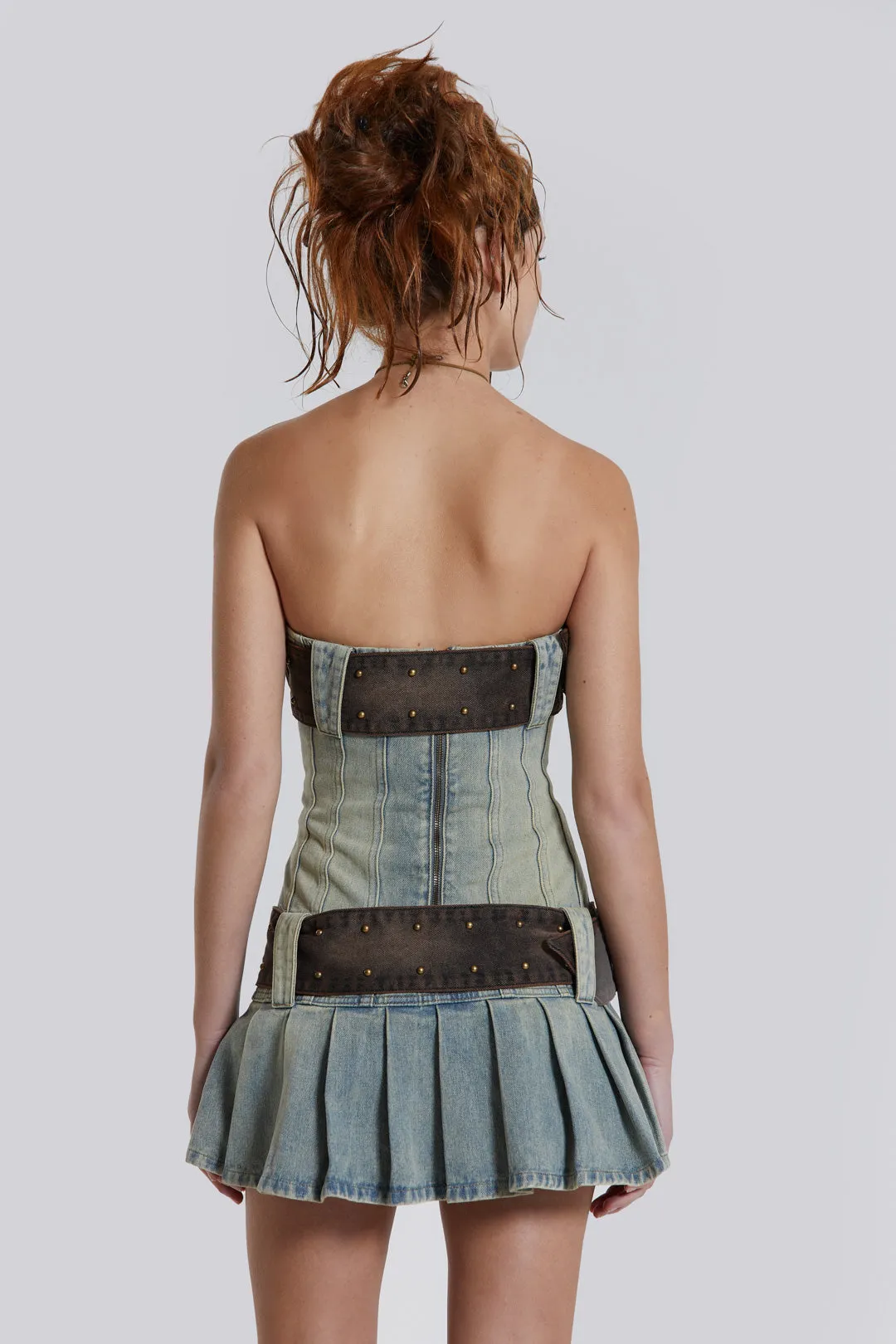 Chelsea Denim Kilt Dress
