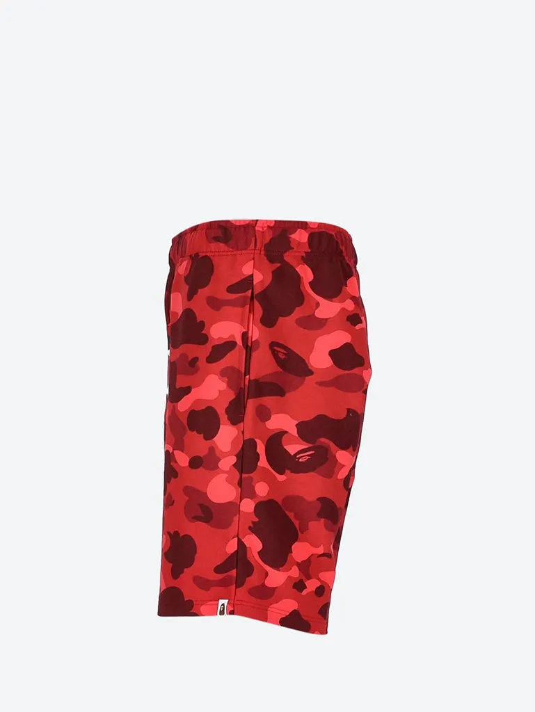 Color camo shark sweatshorts