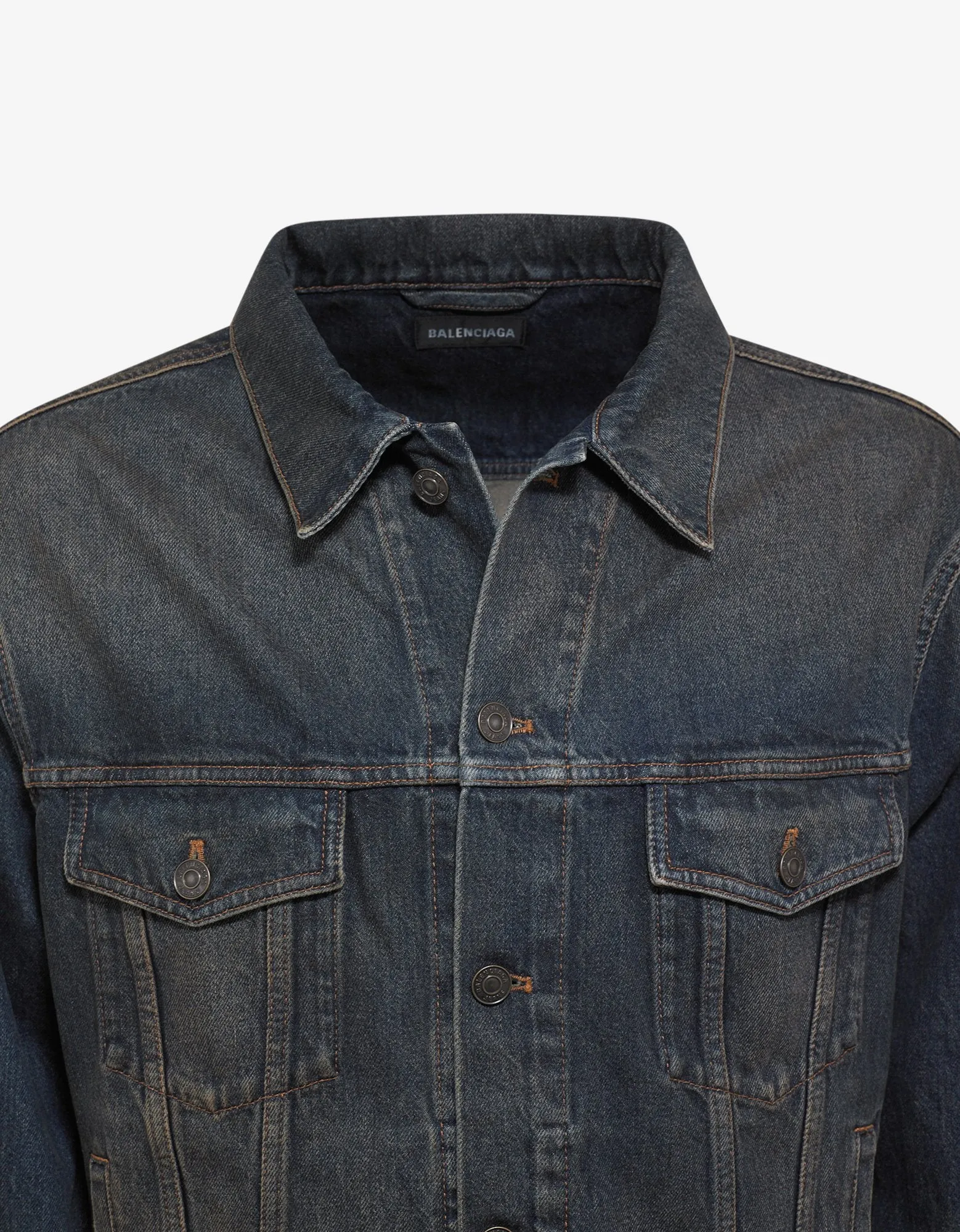 Dark Indigo Rust Denim Jacket