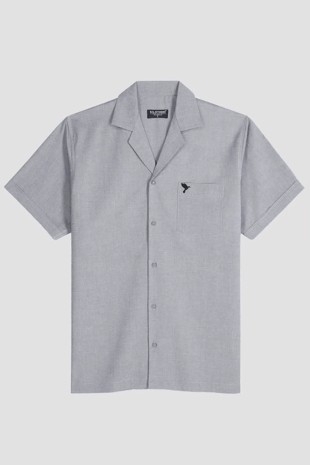 Denim Blue Resort Collar Shirt - A24 - MS0082R