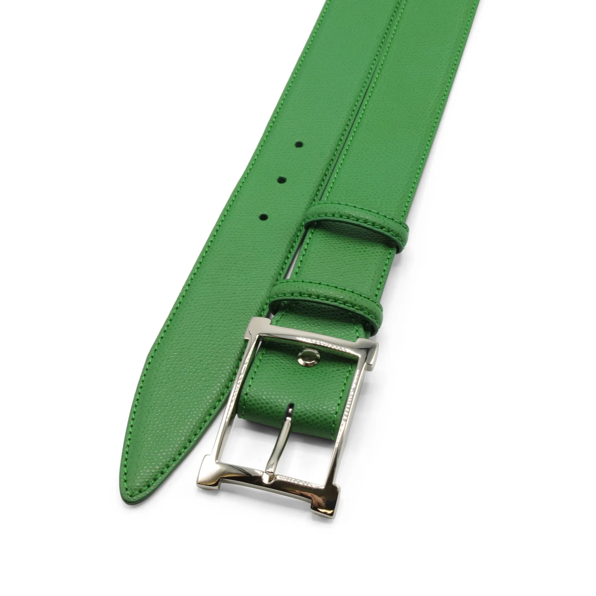 Emerald Green Dauphin Open Face Prong Belt