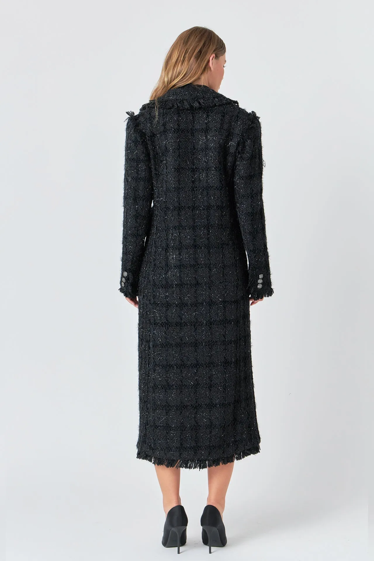 Endless Rose - Premium Long Tweed Coat