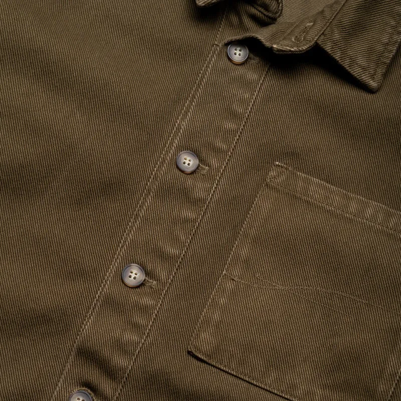 Flaneur Denim Shirt - Army Green
