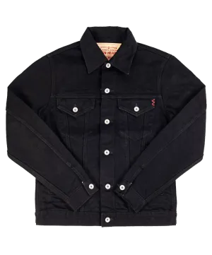 IHJ-86-BLK - 14oz Selvedge Denim Modified Type III Jacket - Black/Black