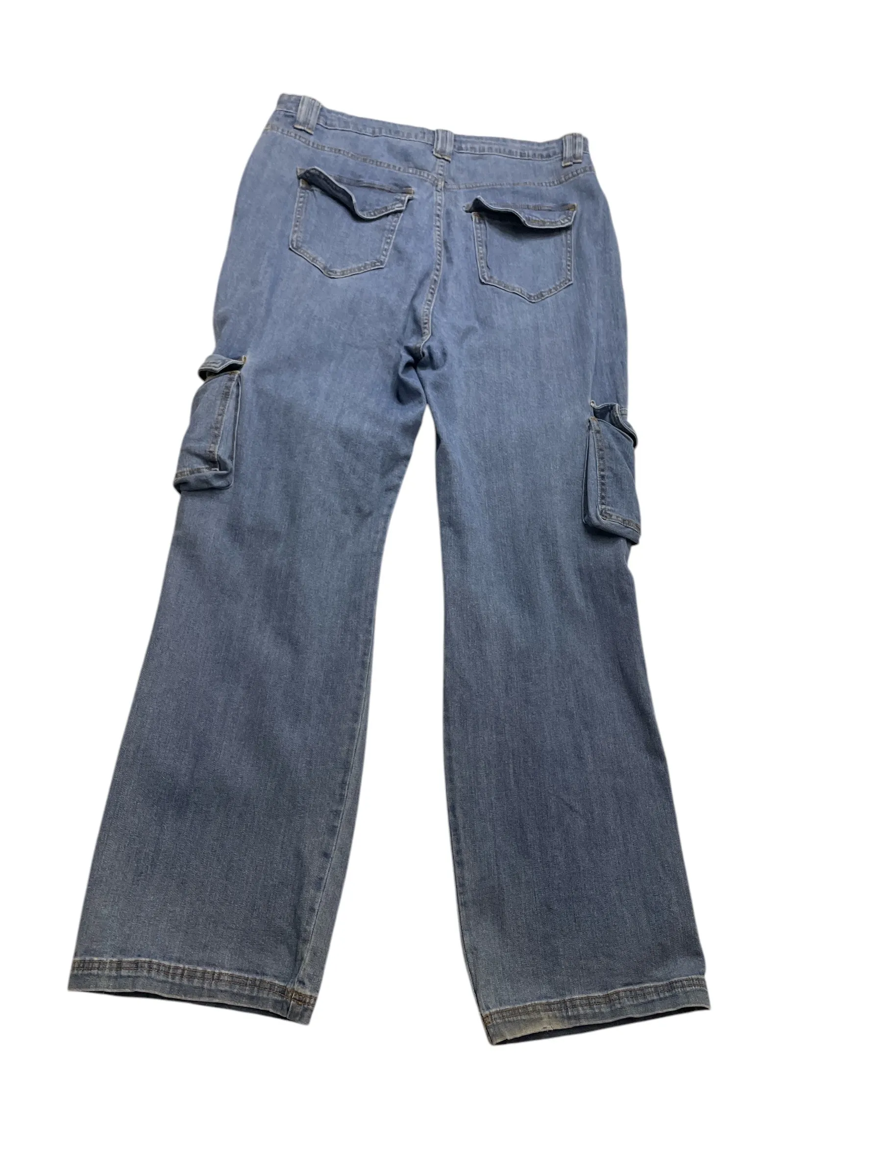 Jeans Wide Leg By Fashion Nova In Blue Denim, Size: 18