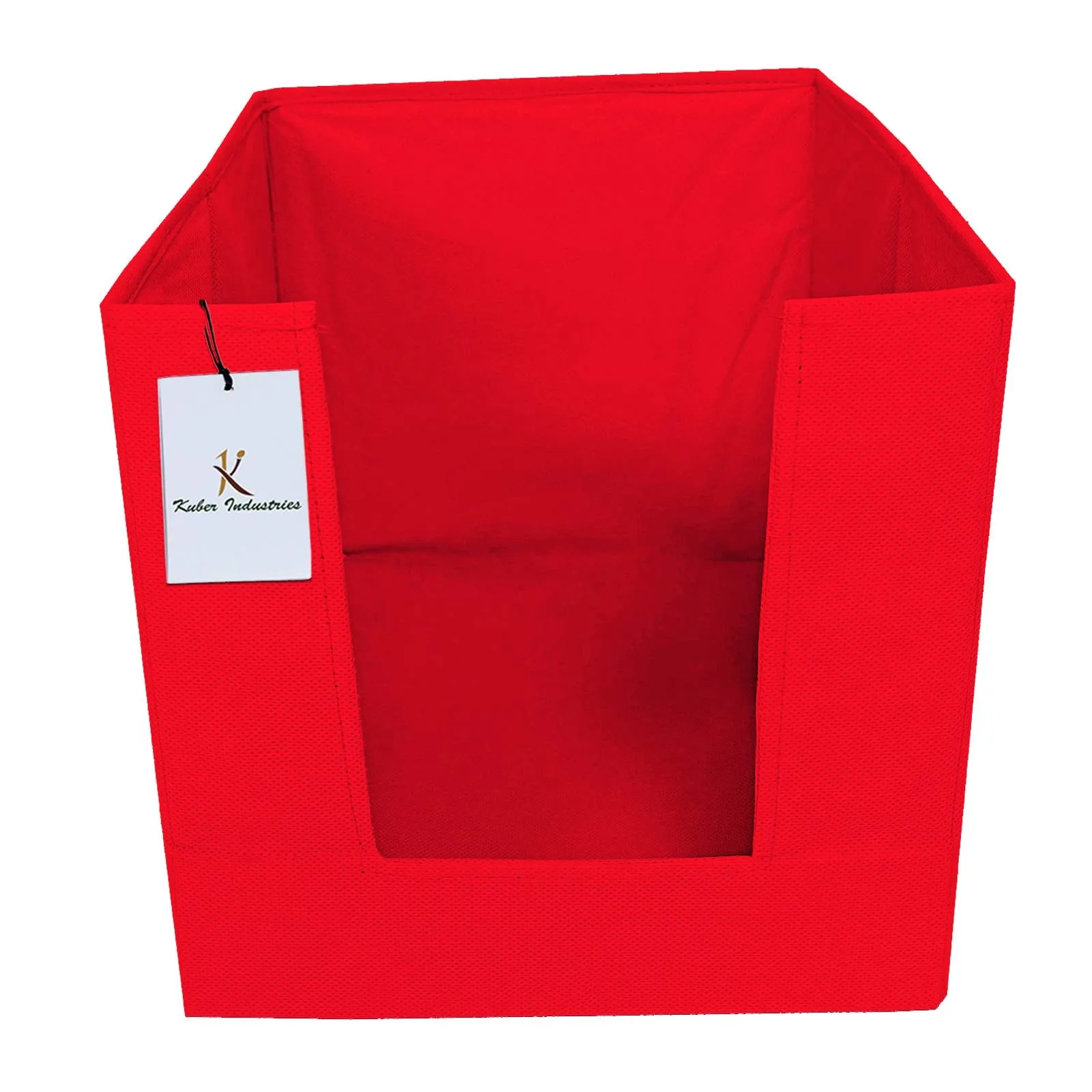 Kuber Industries 3 Piece Non Woven Shirt Stacker Wardrobe Organizer Set, Red-CTLTC31852
