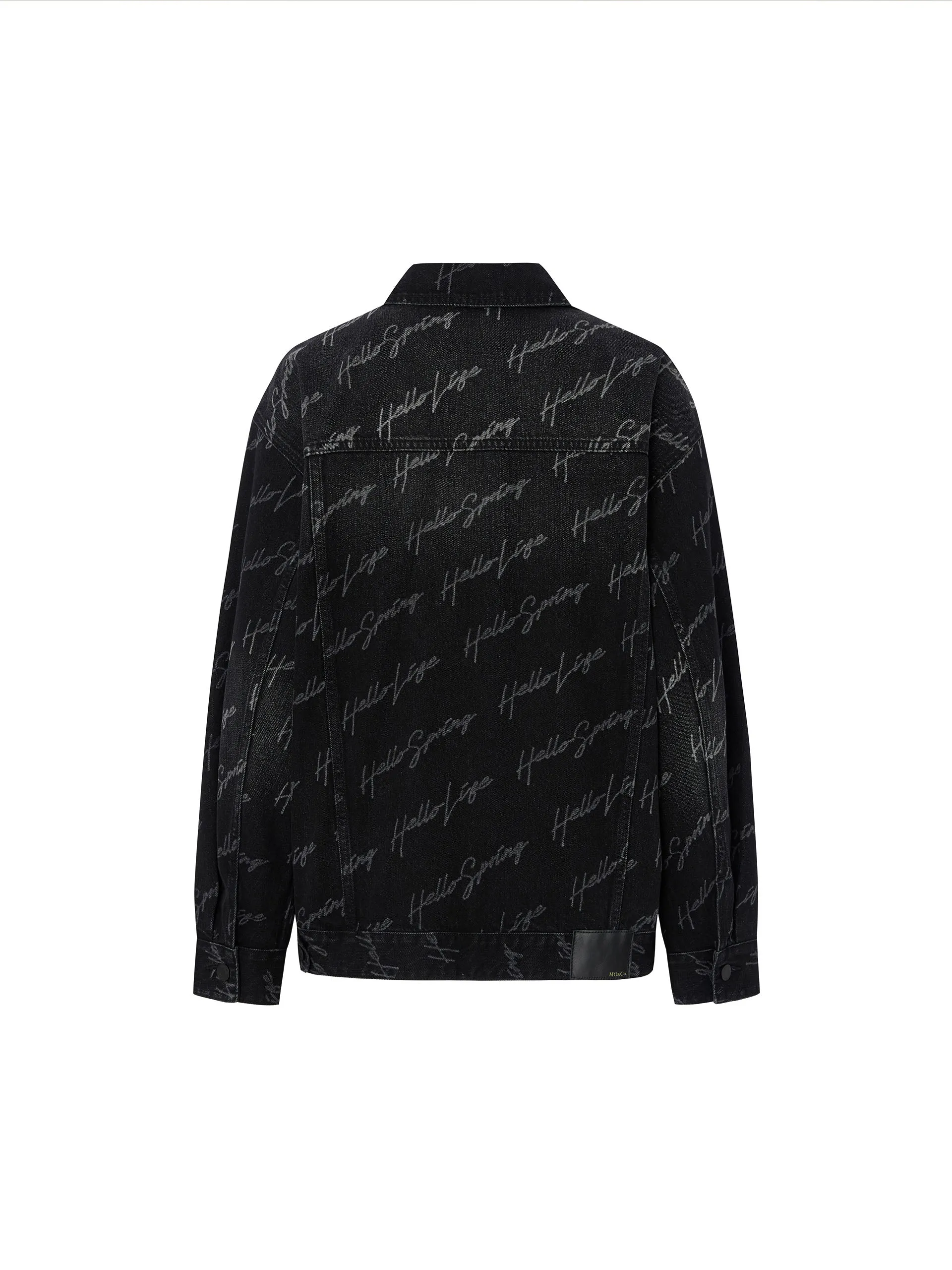 Letter Print Denim Jacket