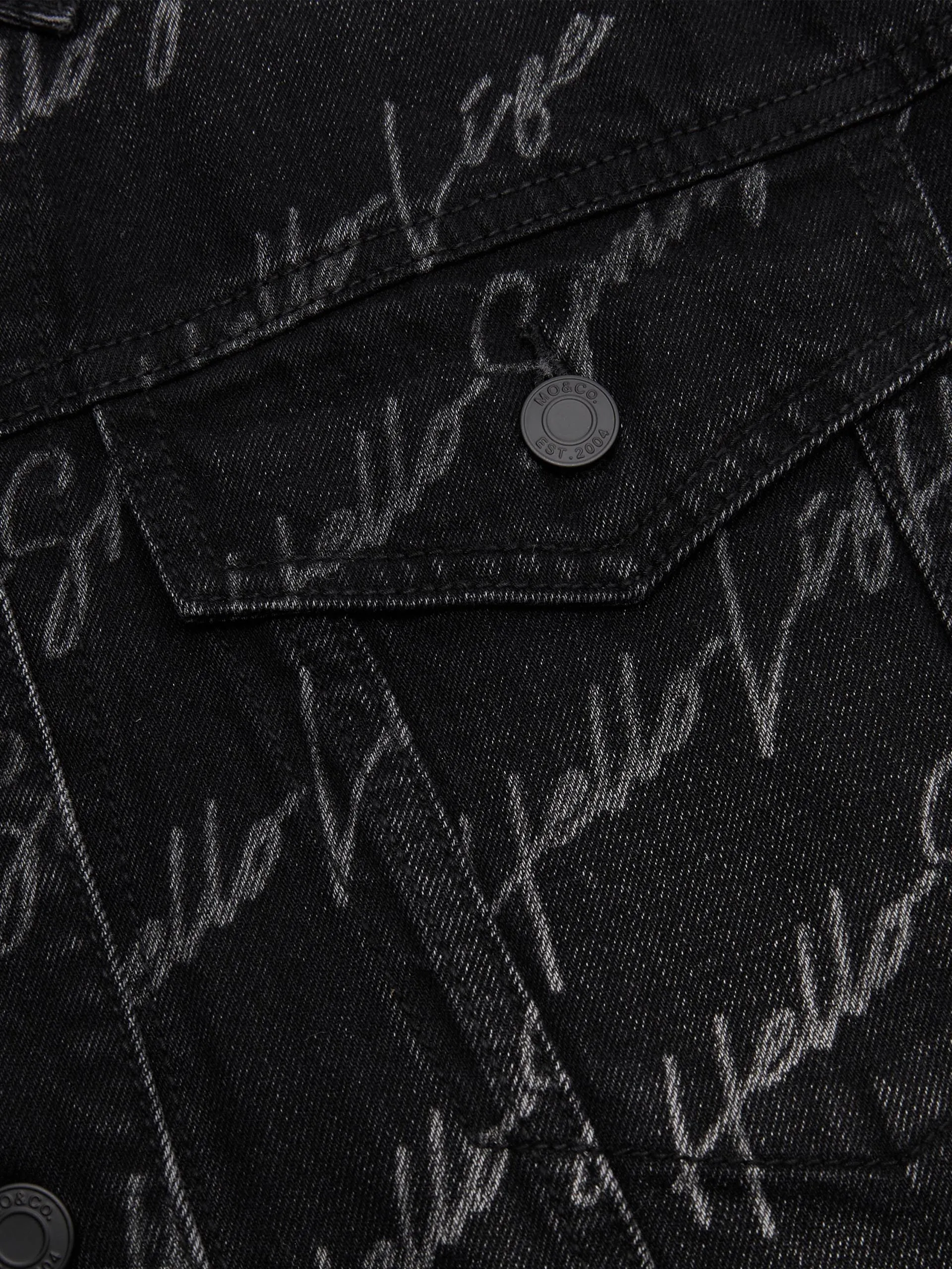 Letter Print Denim Jacket