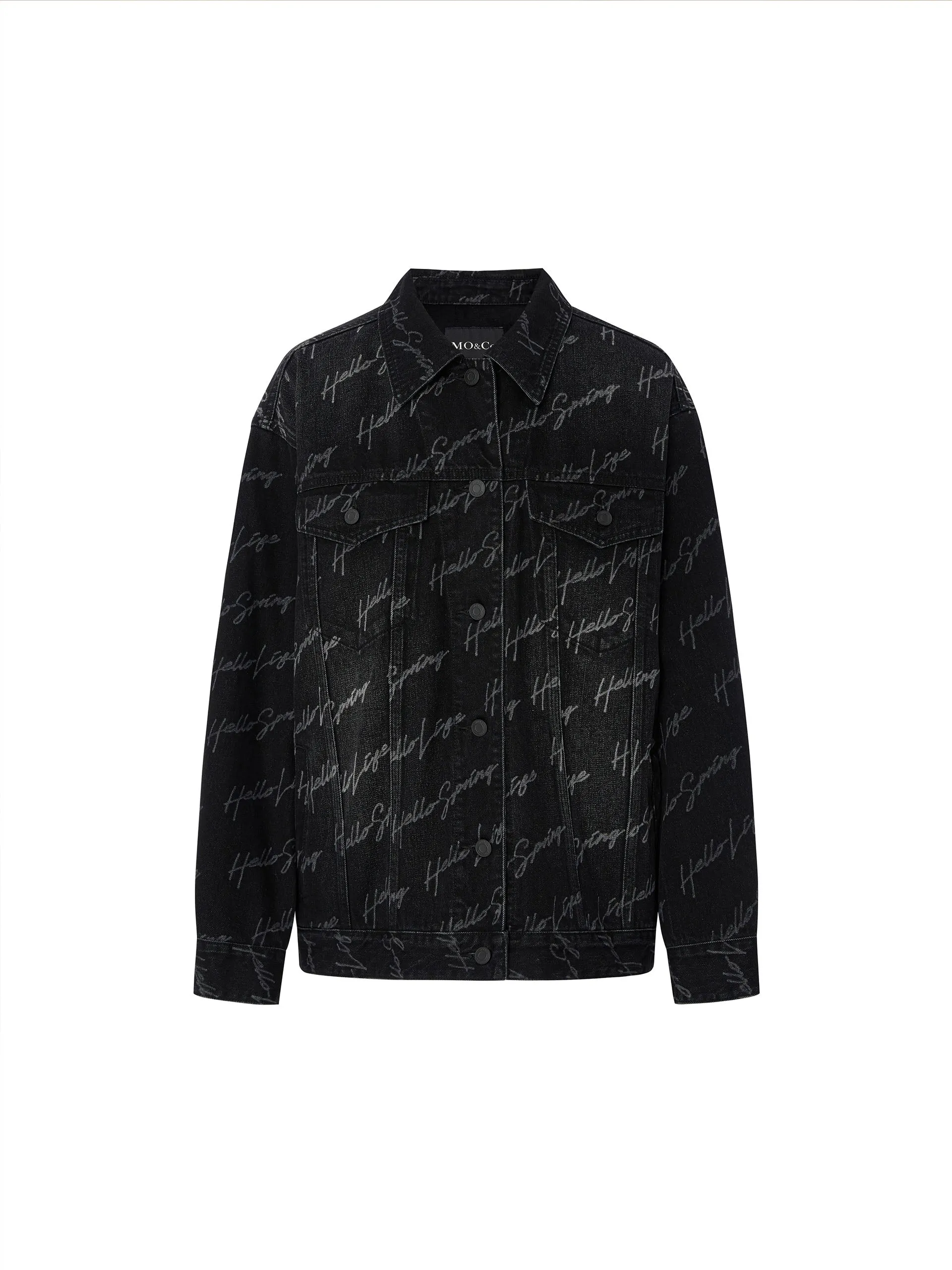 Letter Print Denim Jacket