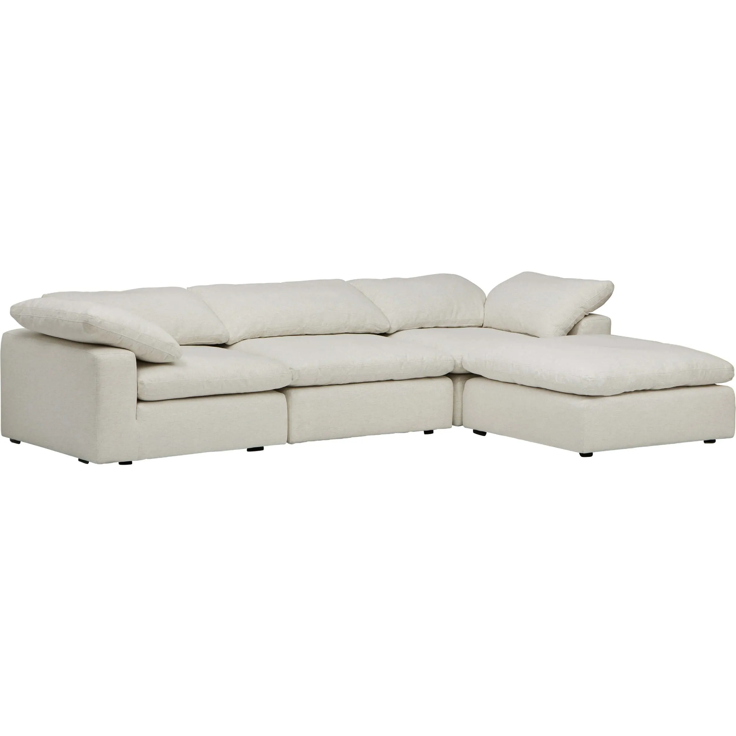 Mateo 4 Piece Modular Sectional, Nomad Snow