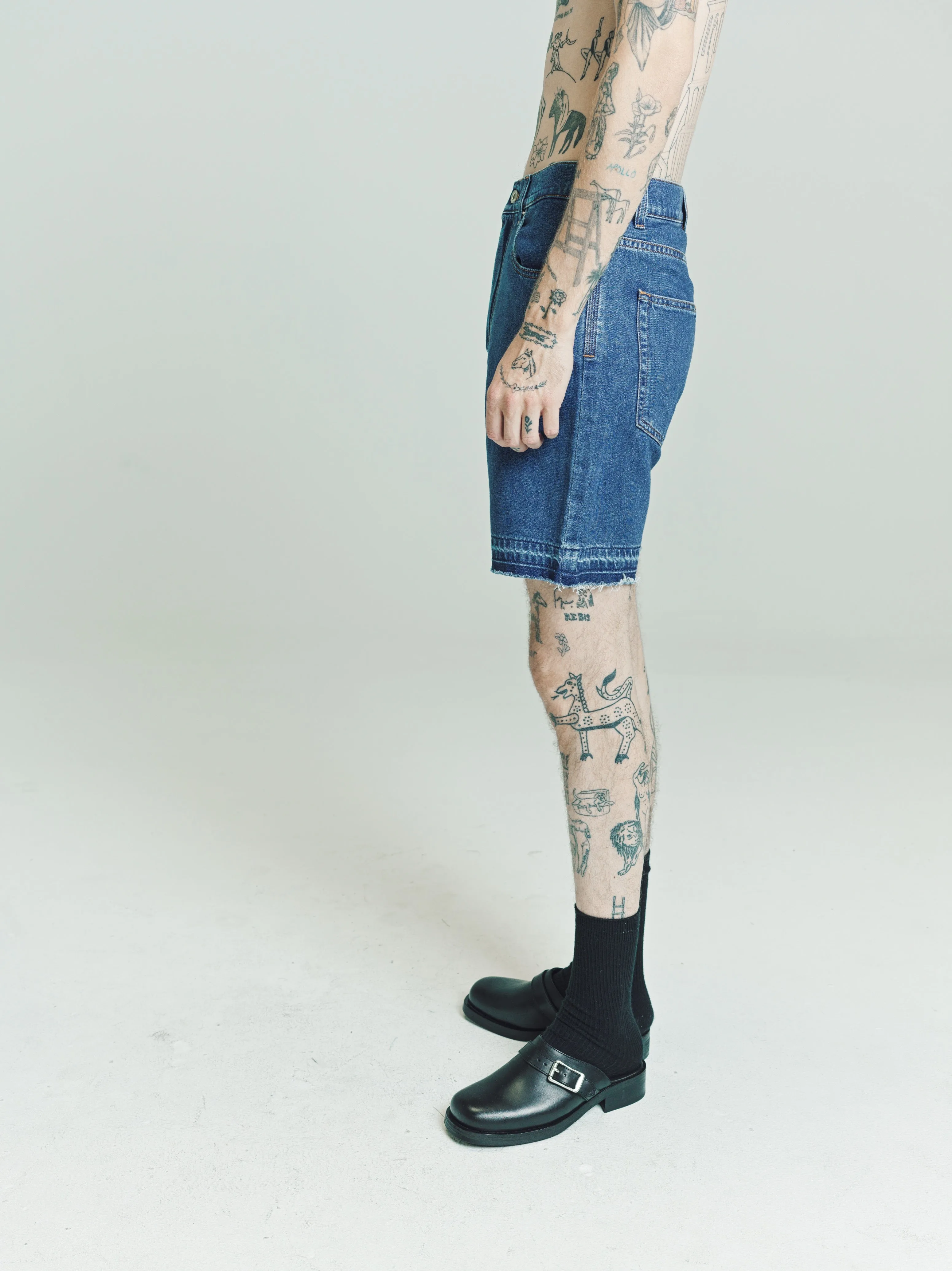 Medium Blue Denim Shorts