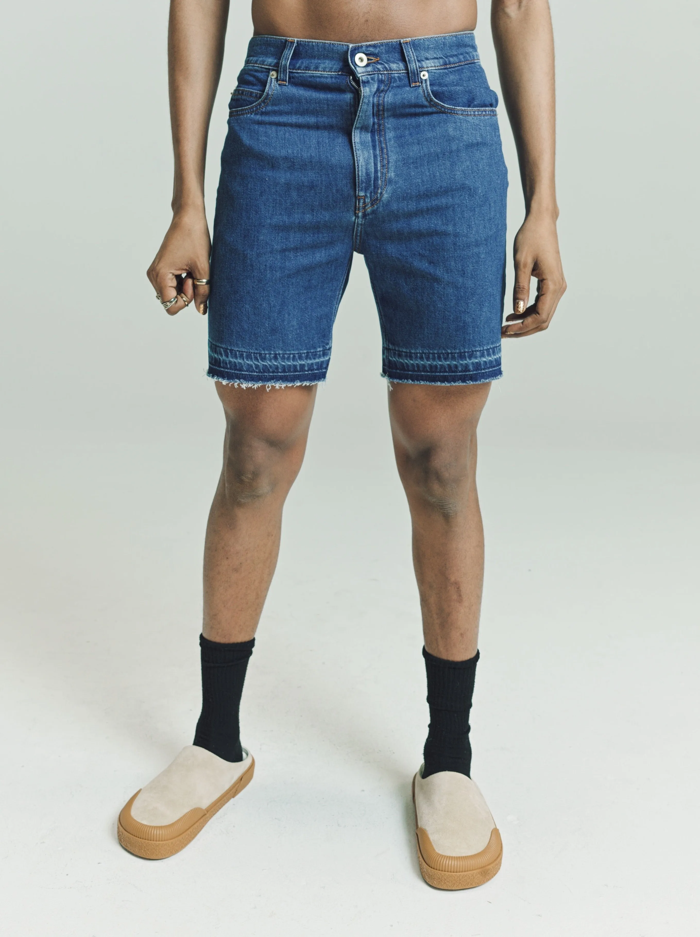 Medium Blue Denim Shorts