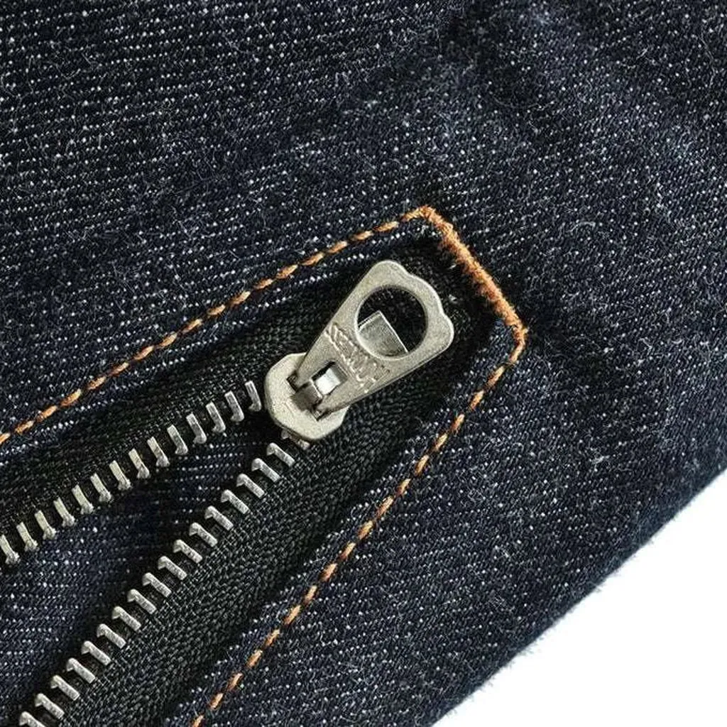 Mens slim riding jean jacket