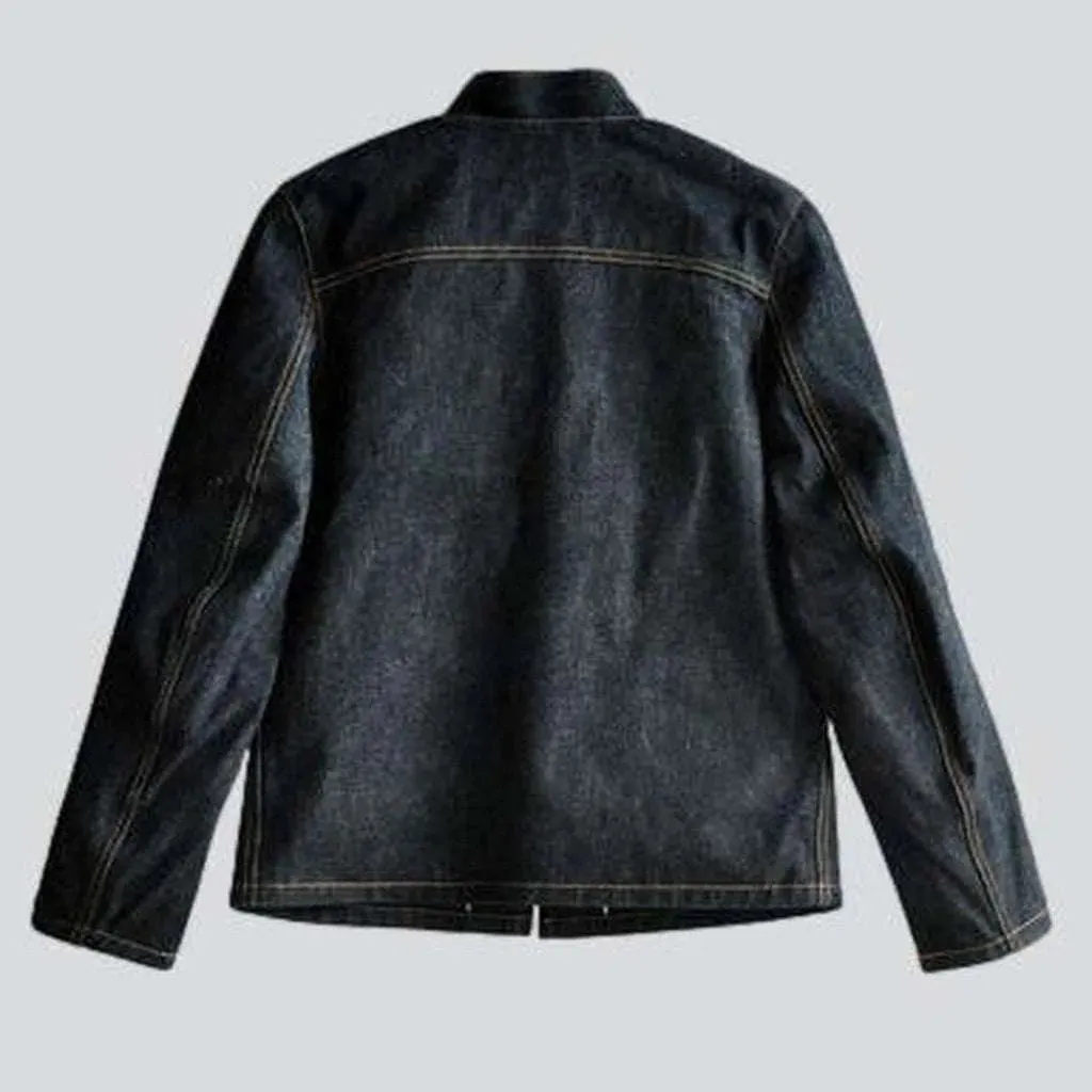 Mens slim riding jean jacket