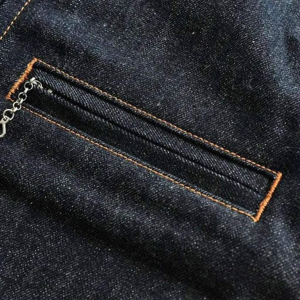 Mens slim riding jean jacket