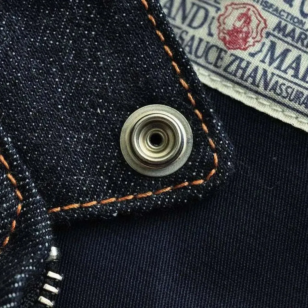 Mens slim riding jean jacket