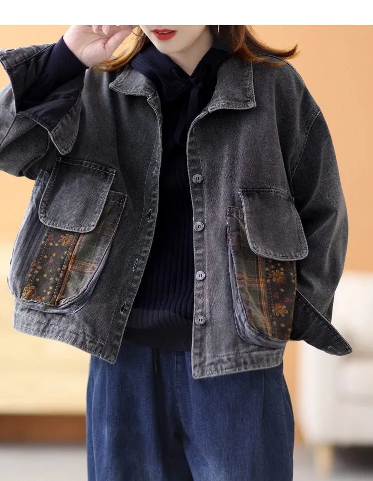 Patchwork Punk Denim Jacket
