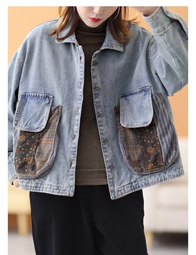 Patchwork Punk Denim Jacket