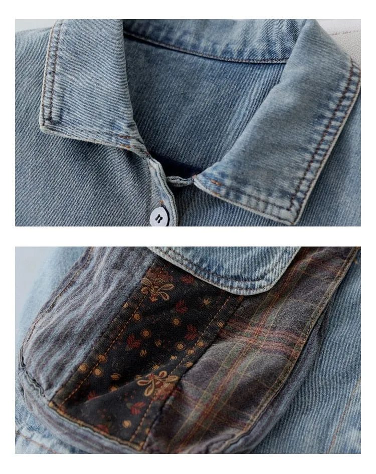 Patchwork Punk Denim Jacket
