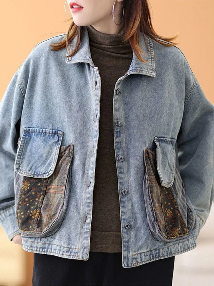Patchwork Punk Denim Jacket