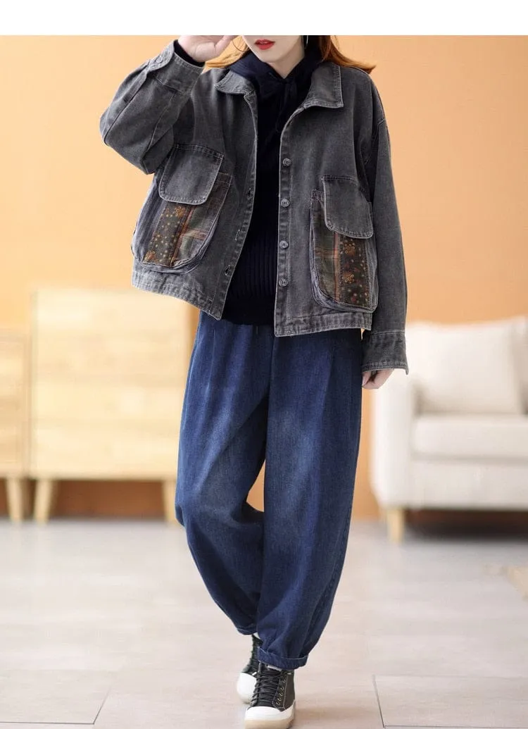 Patchwork Punk Denim Jacket