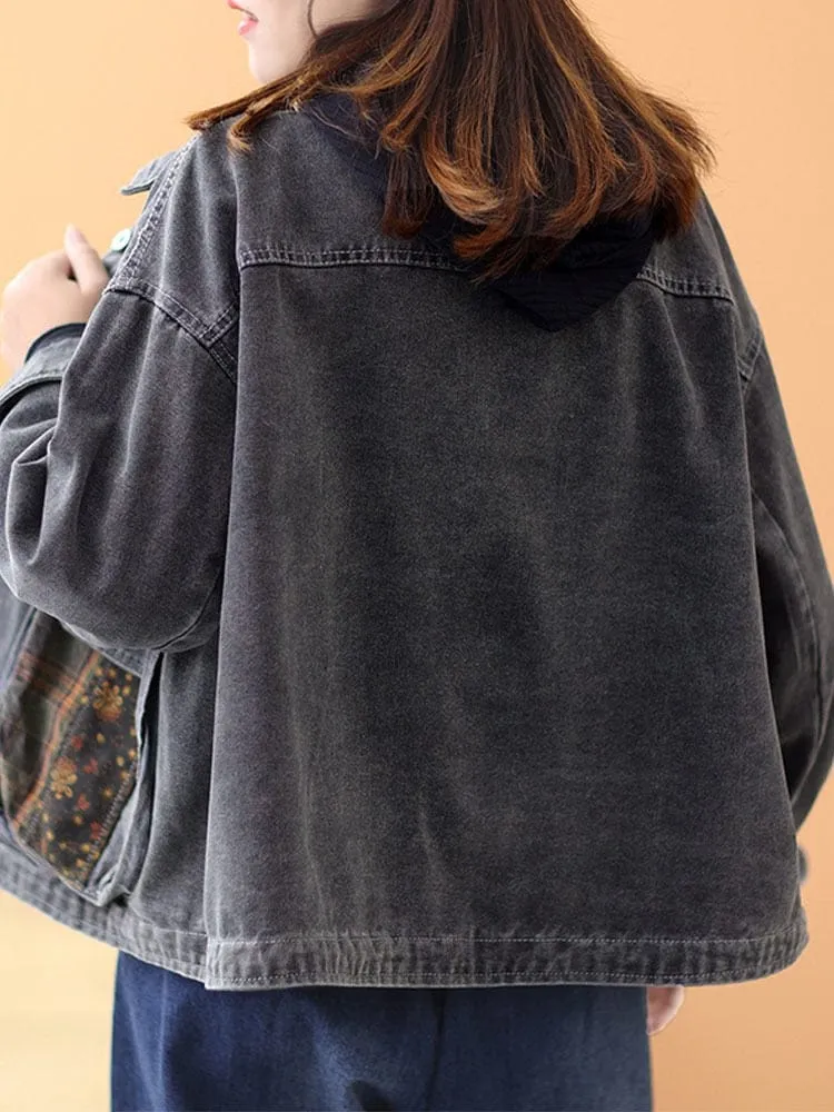 Patchwork Punk Denim Jacket
