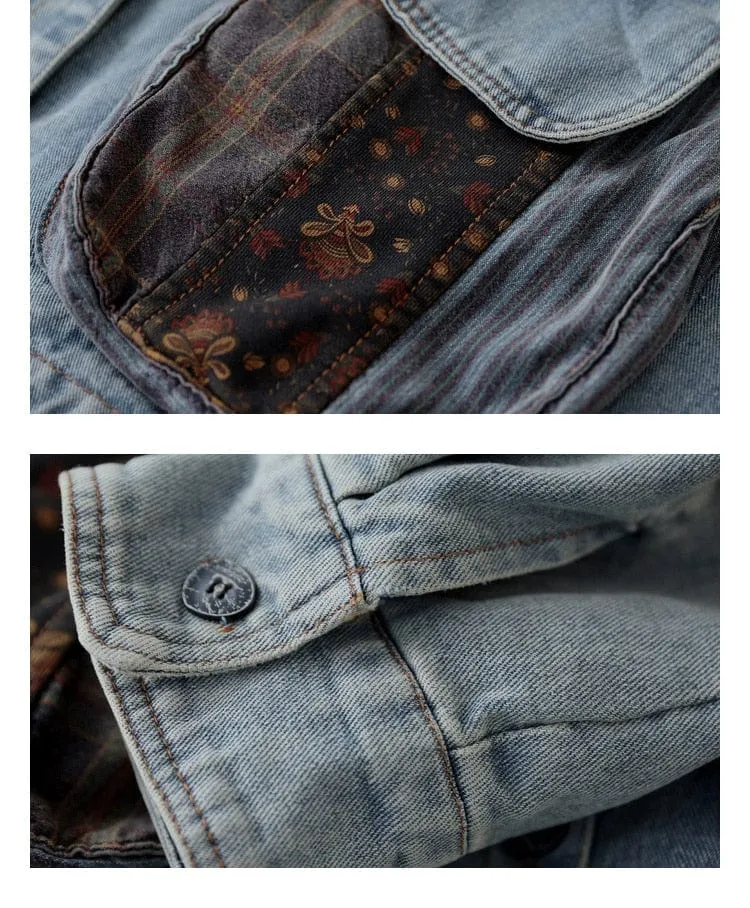 Patchwork Punk Denim Jacket