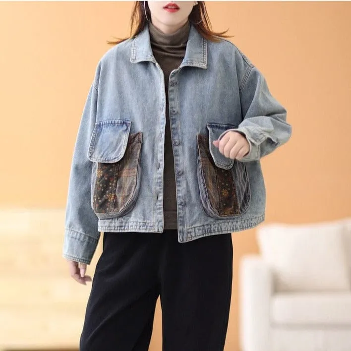 Patchwork Punk Denim Jacket