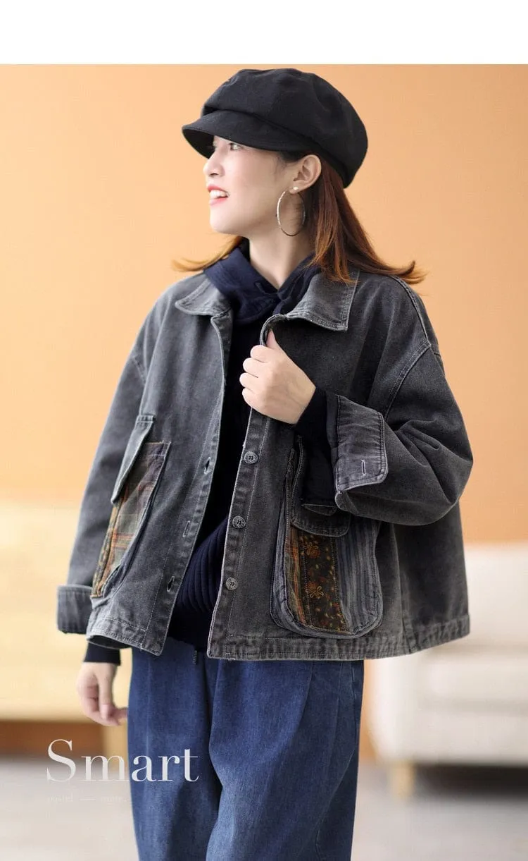 Patchwork Punk Denim Jacket