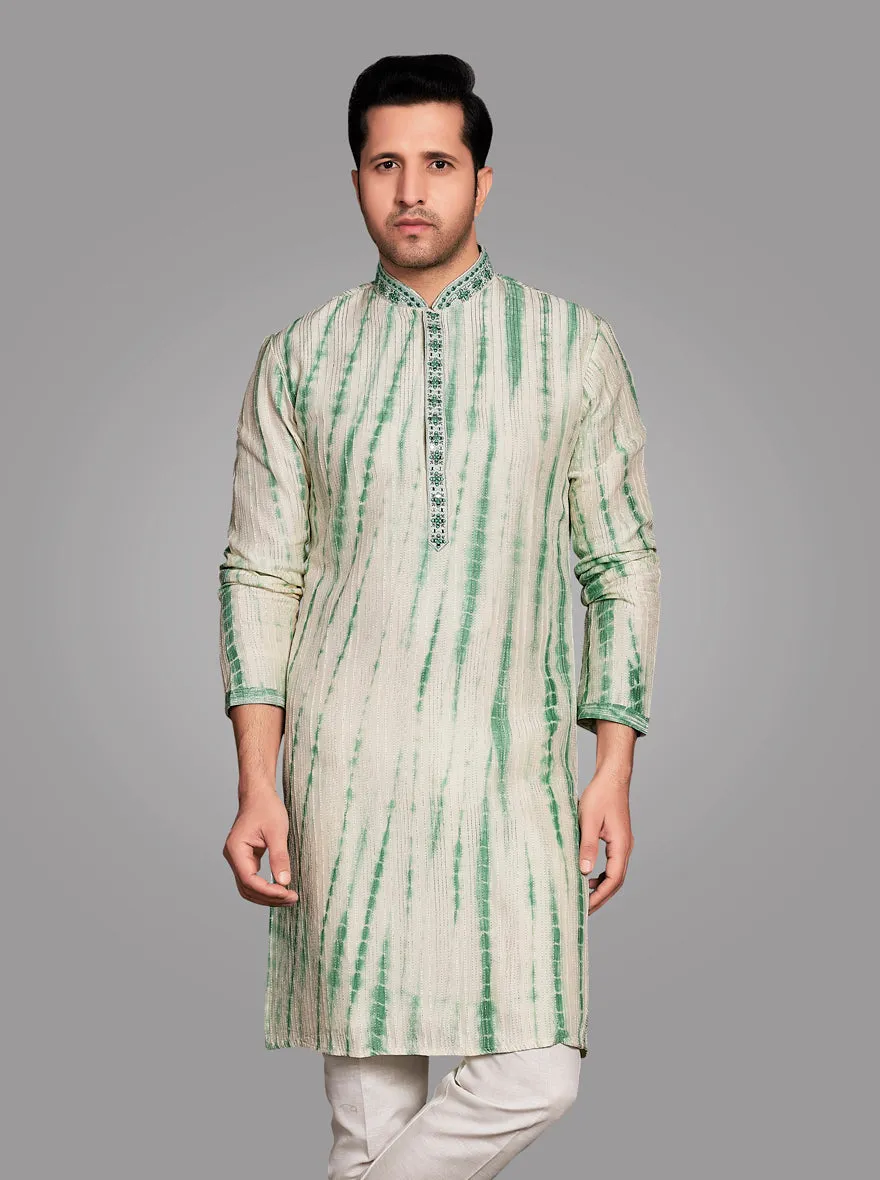 Pista & White Kurta Pajama | TULA