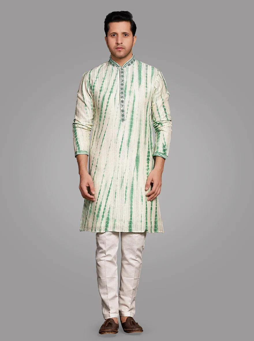 Pista & White Kurta Pajama | TULA