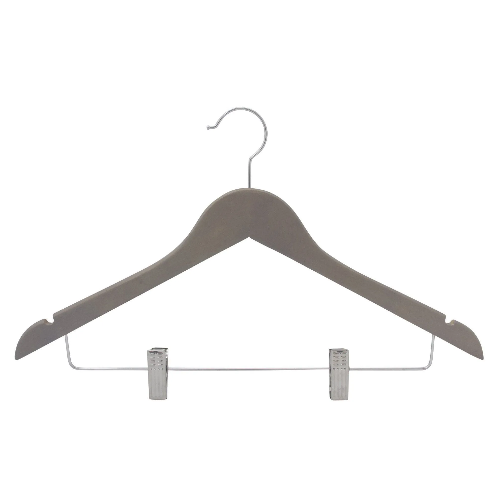 Premium Wood Suit/Skirt Hangers with Clips