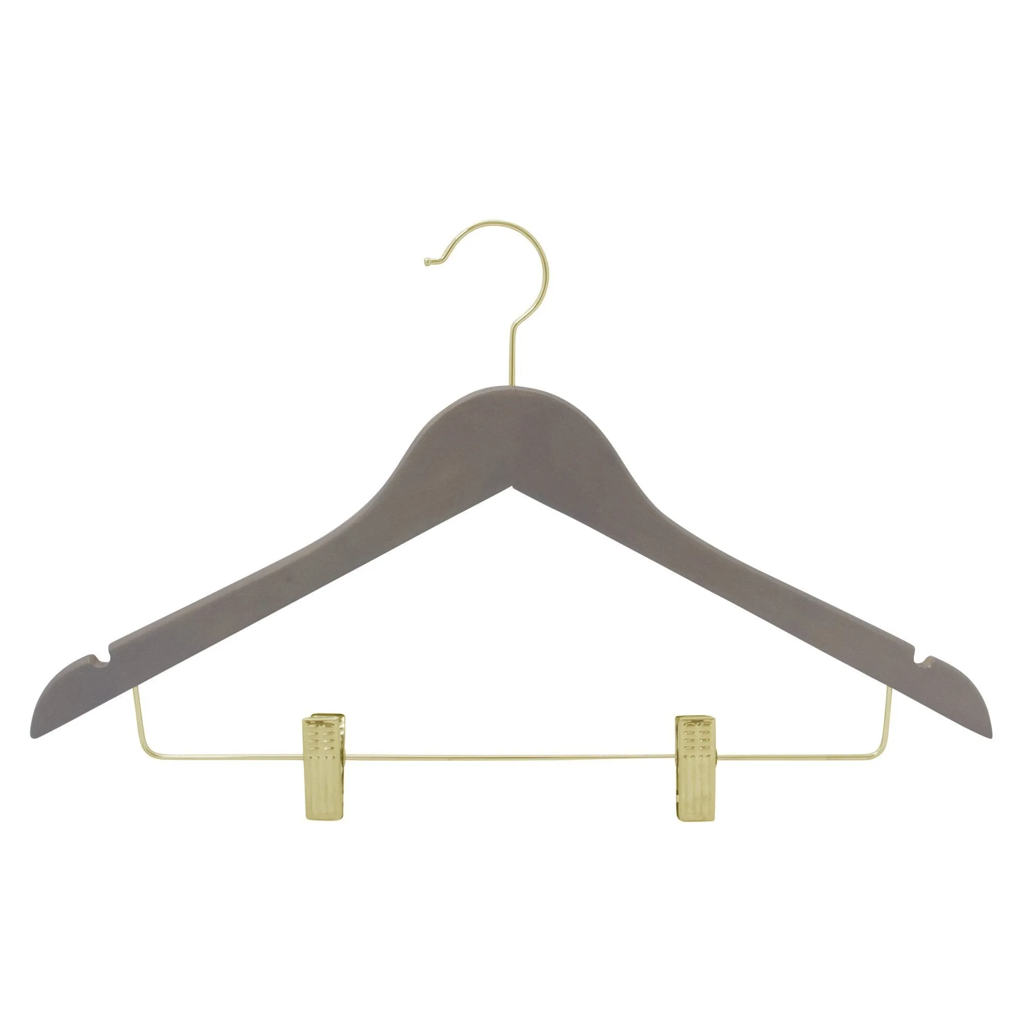 Premium Wood Suit/Skirt Hangers with Clips