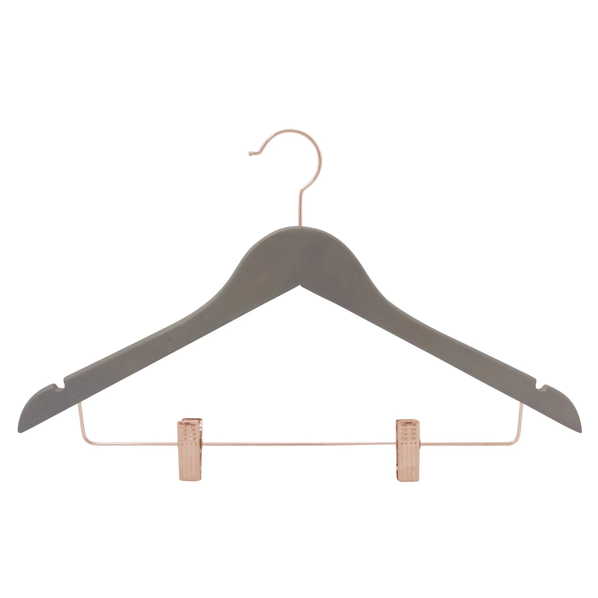 Premium Wood Suit/Skirt Hangers with Clips
