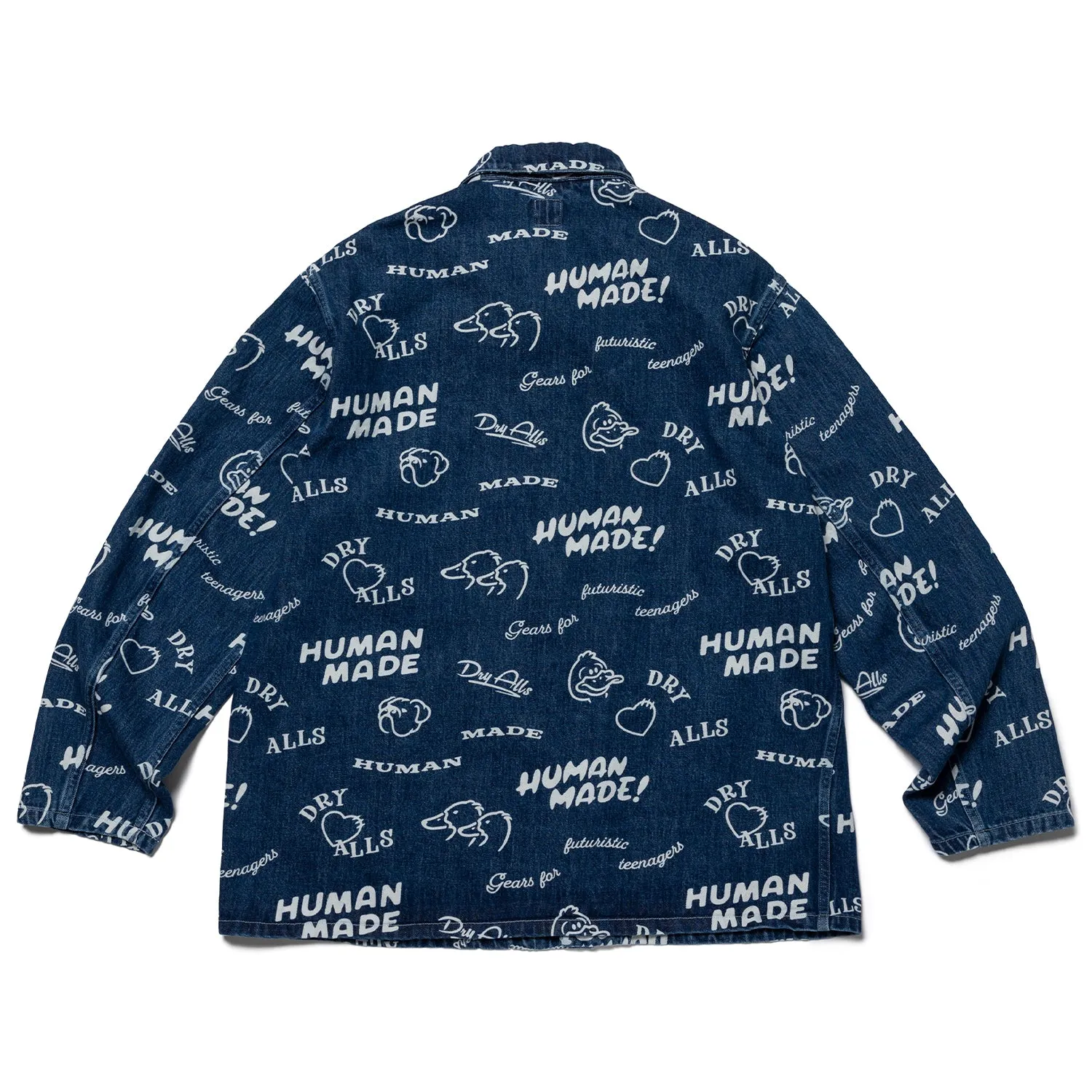 Printed Denim Coverall Jacket