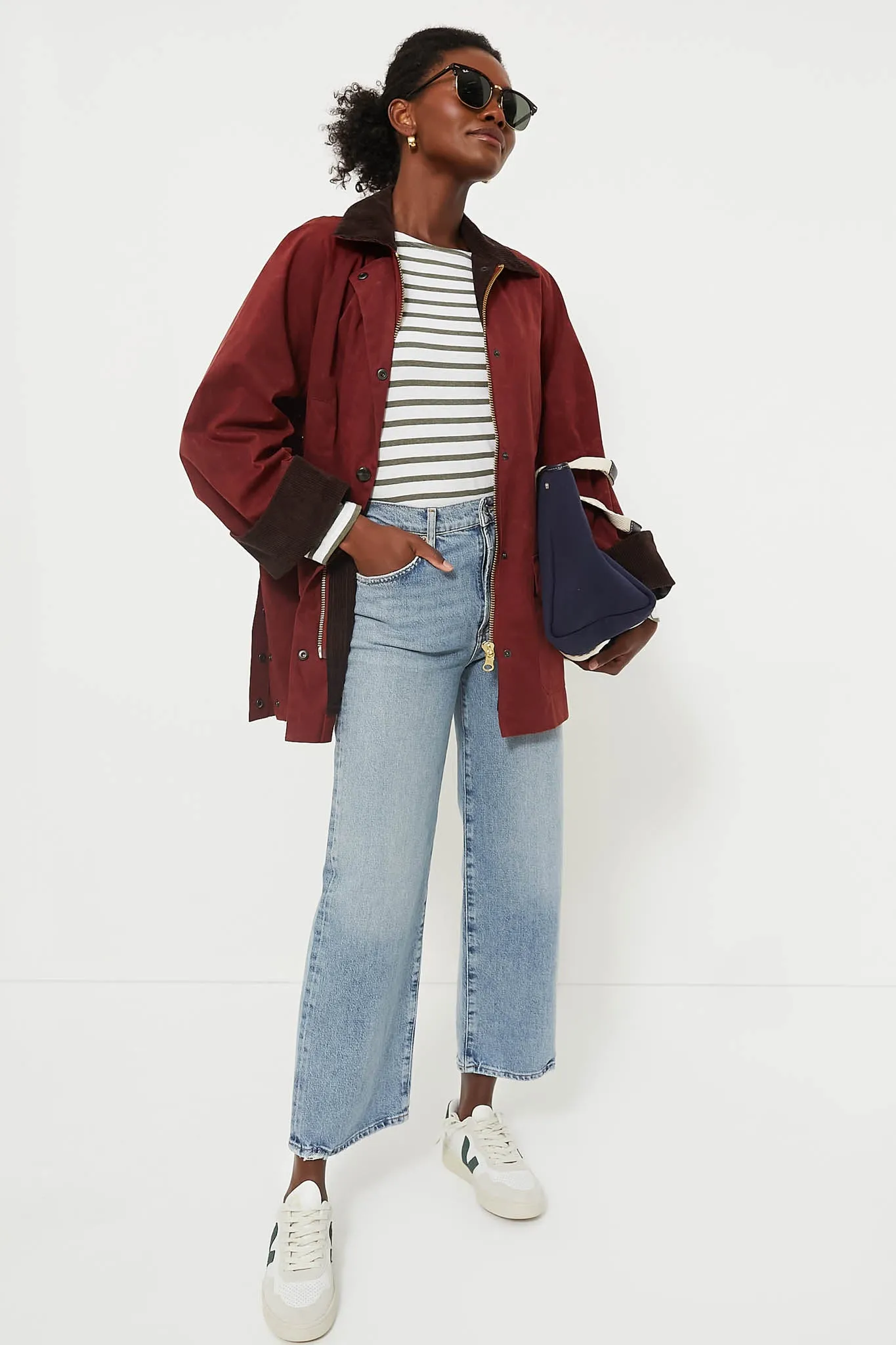 Red Chiltern Street Jacket In Waxed Cotton